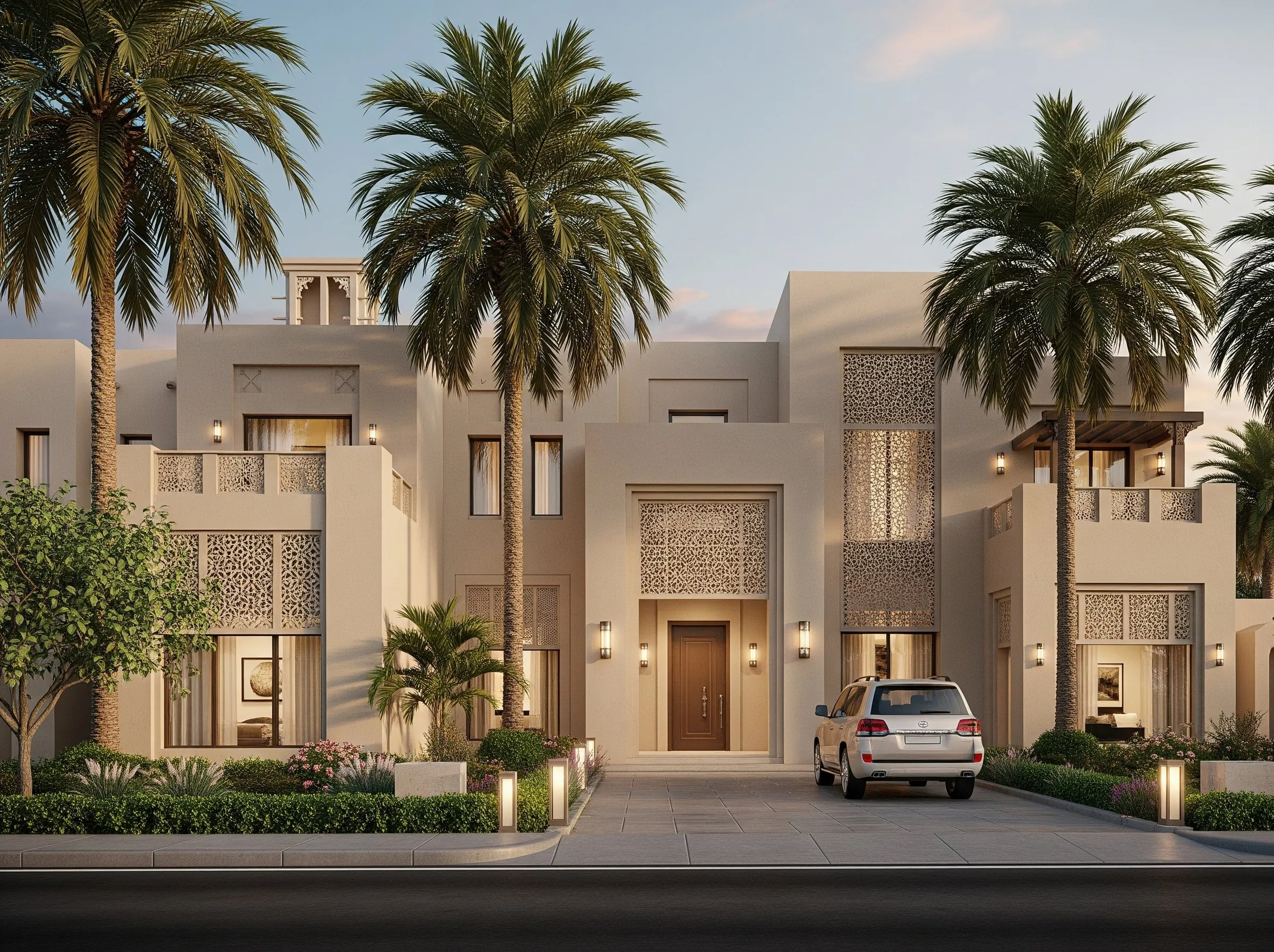 Khaleeji style villa exterior