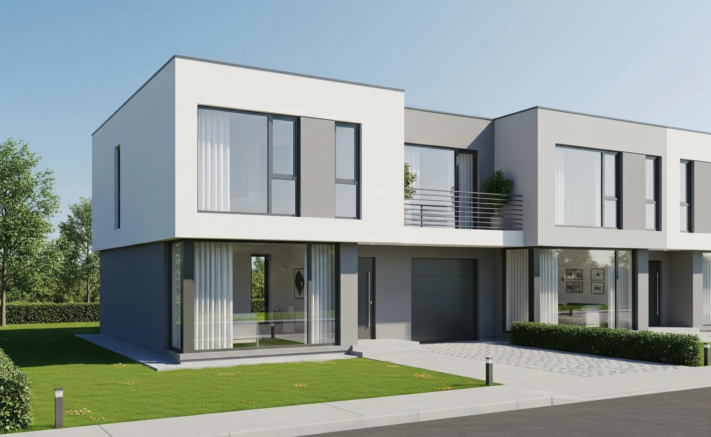 Modern townhouse with balcony