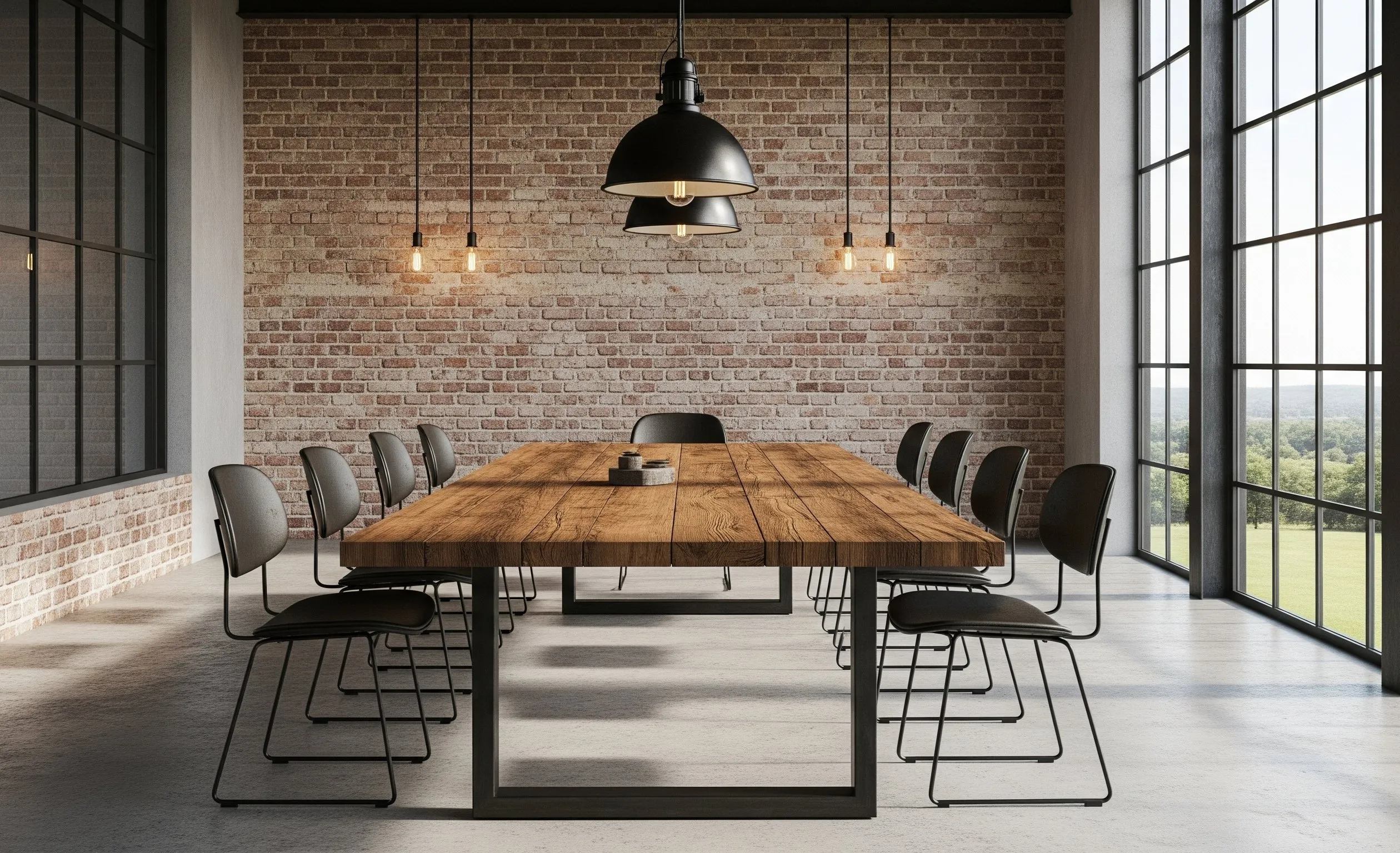 Industrial style meeting room