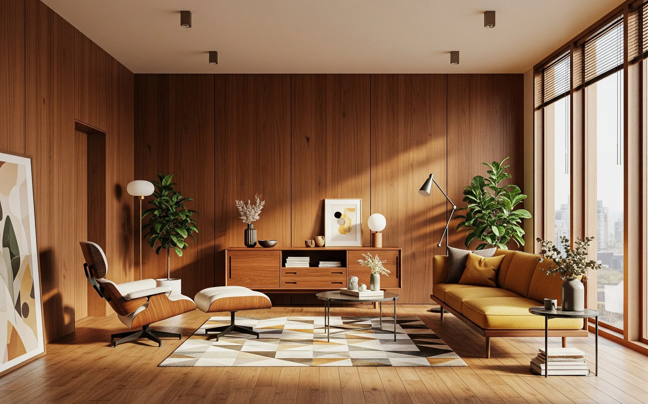Mid century modern living room